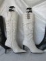 КАТО НОВИ дамски 36 - 37 кожени ботуши- бели,естествена кожа, made in BRAZIL, снимка 10