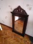 Огледало в стара дървена масивна рамка в орнаменти , снимка 2