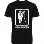 Тениски за младоженци за сватба GAME OVER Мъжки и дамски, снимка 2