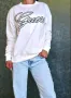 Дамска памучна блуза с дълъг ръкав с лого с камъни Guess - 2 налични цвята, снимка 2