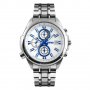 Мъжки часовник 021, сребрист, с дата и хронометър, снимка 1 - Мъжки - 27933136