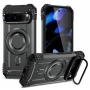 Google Pixel 9 Pro / Pixel 9 Magnetic Case Lens /Kickstand PC + TPU Удароустойчив Ring Holder2 Калъф, снимка 3