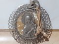 Панагия богородица медальон икона религия метална, снимка 4