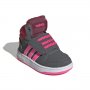 НАМАЛЕНИЕ!!!Бебешки спортни обувки ADIDAS Hoops Тъмно сиво с розови акценти, снимка 2