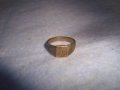 СТАРИНЕН ПОЗЛАТЕН БРОНЗОВ АРТ ДЕКО МАЙСТОРСКИ ПРЪСТЕН УНИКАТ с БУКВА - Е - РЪЧНО ОРНАМЕНТИРАН 28412, снимка 13