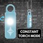Лична аларма за безопасност със сирена и светлина, ключодържател, синя, снимка 4
