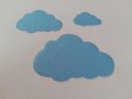 Хартиен елемент облак 3 бр скрапбук декорация облаци, снимка 2