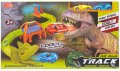 Състезателна писта на тема динозавър, снимка 1 - Коли, камиони, мотори, писти - 43789864