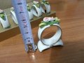 Порцеланови салфетници рингове халки пръстени за салфетки , снимка 2