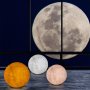 3D лампа със стойка Луна с активиране чрез почукване, снимка 10