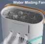 Мини климатик, Преносим охладител, Вентилатор с водна мъгла , снимка 6