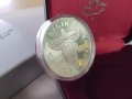 1 сребърен долар 1982 година Канада Елизабет II сребро в ТОП качество, снимка 2