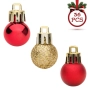Комплект коледни топки червени и златисти 2 см 36 бр._1184587, снимка 1