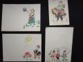 картички ръчно рисувани 17/12 см, снимка 1