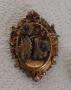 19 ВЕК Старинна Късновикторианска Медна Скъпоценна Дебело Позлатена Ар НУВО Флорална БРОШКА ПЕНДАНТ, снимка 5