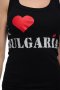 Нов дамски черен потник с трансферен печат I Love Bulgaria (Аз обичам България), снимка 2