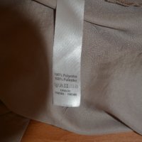 Банкетна сатенена светло сиво-бежова блуза, снимка 4 - Ризи - 43111959
