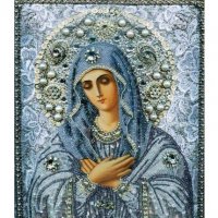 Дева Мария Богородица Икона  5D гоблен диамантен гоблен картина мозайка за направа по схема с камъче, снимка 1 - Гоблени - 29048463