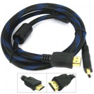 Кабел HDMI - HDMI 5 метра VER.:1.4 Digital One SP00020 FullHD с твърда оплетка и феритен филтър, снимка 1 - Кабели и адаптери - 10625595