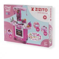 Интерактивен кухненски център със светлина, звук и пара ZIZITO , снимка 3 - Играчки за стая - 34652694