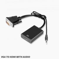 VGA към HDMI 1080P HD Audio TV AV HDTV видео кабел конвертор адаптер, снимка 2 - Кабели и адаптери - 36780222