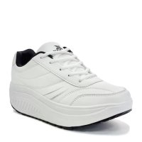 Дамски спортни обувки с анатомична подметка тип уолкмакс в бяло , снимка 2 - Маратонки - 40322532