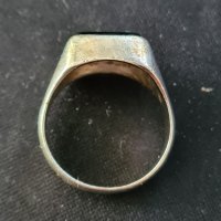 мъжки сребърен пръстен с оникс, снимка 5 - Пръстени - 32765801