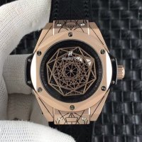 Мъжки часовник Hublot Big Bang Sang Bleu Gold с автоматичен механизъм, снимка 1 - Луксозни - 36878810