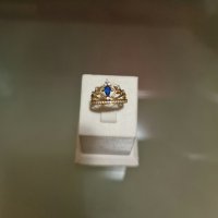 Златен пръстен "Корона", снимка 1 - Пръстени - 32299261