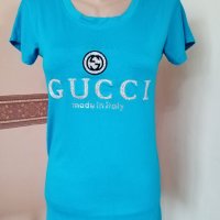 GUCCI Made in Itali, Уникална, Размер S. Код 1320 , снимка 1 - Тениски - 33203781