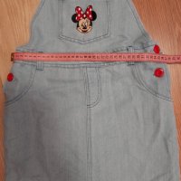 Нов детски дънков сукман Disney -Minnie Mouse, снимка 4 - Детски рокли и поли - 37254567