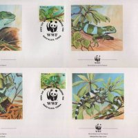 Тонга 1990 - - 4 броя FDC Комплектна серия - WWF, снимка 1 - Филателия - 38618908