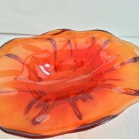  кристална  купа фруктиера цветно стъкло , снимка 8 - Антикварни и старинни предмети - 26820620