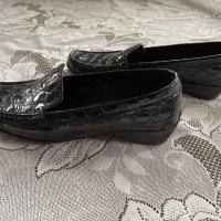 Дамски обувки, лоуфъри черни кожа естествена, снимка 5 - Дамски боти - 41934623