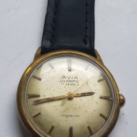 Позлатен мъжки механичен часовник Avia Olympic 17 jewels, снимка 5 - Антикварни и старинни предмети - 38840347