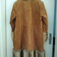 Ново дамско палто от естествена кожа и пух, размер XL, снимка 6 - Палта, манта - 38352672