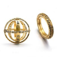 Сферична зодиакална висулка за колие - пръстен, снимка 1 - Колиета, медальони, синджири - 43078313
