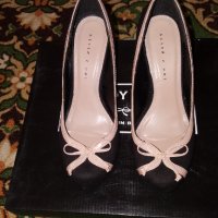 Елегантни велурени обувки NEVER 2 HOT, снимка 1 - Дамски елегантни обувки - 33598947