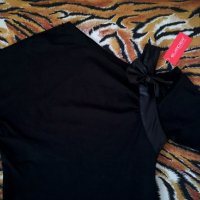 Ново! Черна блуза с панделка, снимка 2 - Блузи с дълъг ръкав и пуловери - 37996671