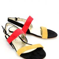 Разпродажба! Цветни равни сандали, снимка 2 - Сандали - 24693722