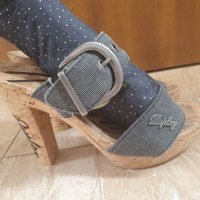 Дамски сиви чехли Replay 37, снимка 3 - Дамски обувки на ток - 33017259