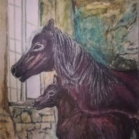 Картини с коне (молив) , снимка 4 - Картини - 27450295