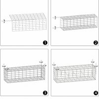 Габион кошница от поцинкована тел 100 x 30 x 30 cm WS13GB02, снимка 4 - Огради и мрежи - 36580612