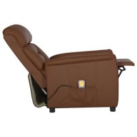 Електрически масажен наклоняем стол, кафяв, изкуствена кожа, снимка 5 - Масажори - 43785406
