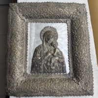 Интересна икона религия кръст - Богородица, снимка 1 - Антикварни и старинни предмети - 44882335
