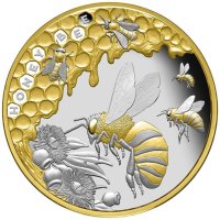 монета с пчела колекционерска , снимка 1 - Нумизматика и бонистика - 43528740