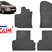 Гумени стелки Frogum за Dacia Lodgy след 2012 година, 4 части черни, снимка 1 - Аксесоари и консумативи - 32422176