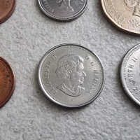 Канада. 1,5, 10, 25 цента  и 1 долар . 12 бр. различни до една монети., снимка 6 - Нумизматика и бонистика - 44857080