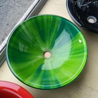 Мивка от зелено темперирано стъкло тип "купа", снимка 1 - Мивки - 39473682