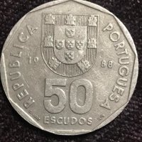 50 ескудо Португалия 1988, снимка 2 - Нумизматика и бонистика - 34844118